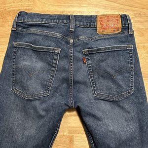 Men's Levis 513 Size 31x32 Slim straight jeans dark blue